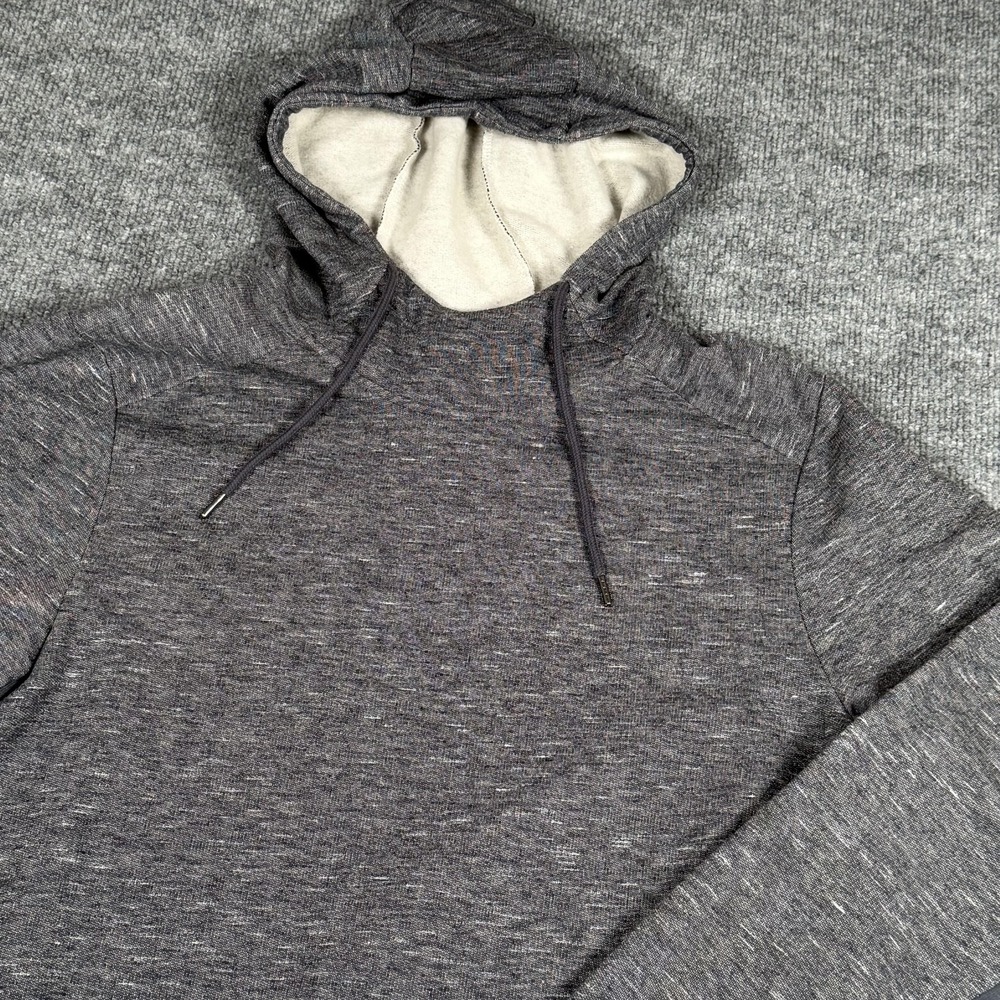 Apana Hoodie Pullover Mens Medium Gray Heather Long Sleeve Stretch Athleisure